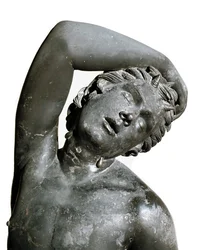 Satyre, statue en bronze
