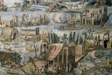 Temples le long du Nil, (détail)