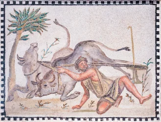 Le laboureur avec des bœufs, 3ème-4ème siècle