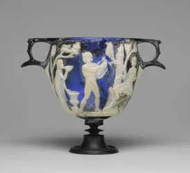 Skyphos en verre camée, vers 1 après J.-C.