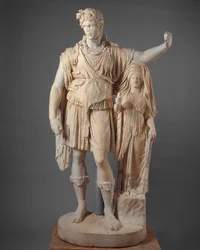 Statue de Dionysos appuyé sur une figure féminine ("Hope Dionysos"), 27 av. J.-C.-68 après J.-C. (marbre)