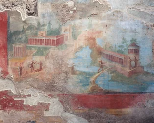 Fresque de la fontaine-nymphée de la Maison de la Petite Fontaine, Pompéi (site du patrimoine mondial de l