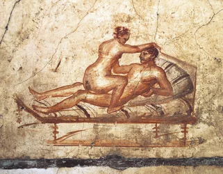 Fresque érotique, Maison des Vettii, Pompéi, Campanie, Italie