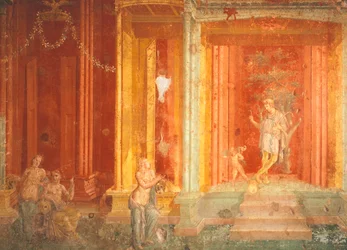 Fresque représentant Iphigénie en Tauride, Maison de Pinarius Cerialis, Pompéi, Campanie, Italie