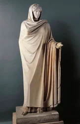 Art romain : « Aphrodite Sosandra ». Sculpture en marbre du Ier siècle d
