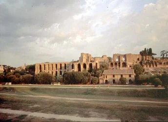 Vue du Palatin depuis le Circus Maximus