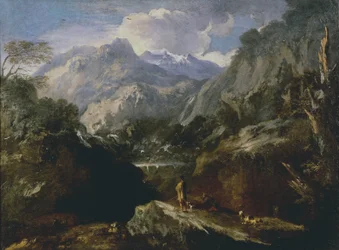 Paysage avec cascade
