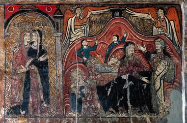 La Visitation et La Nativité avec les sages-femmes Celomi et Salomé (détail)