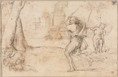 Romulus et Remus trouvés par Faustulus, vers 1535
