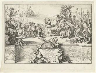 Allégorie des victoires de Léopold I (série: Entrée de Léopold I à Bruxelles après la défaite des Turcs, 1686)