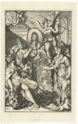 Frontispice allégorique avec portrait de Guillaume III