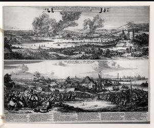Attaque hollandaise sur la rivière Medway, 20 et 21 juin 1667, gravée par Nicolas Visscher