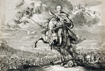 Glorification de Jean Sobieski III (1629-96) à la bataille de Chocim, 1674