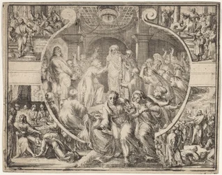 Résurrection de Lazare avec des scènes de la vie du Christ