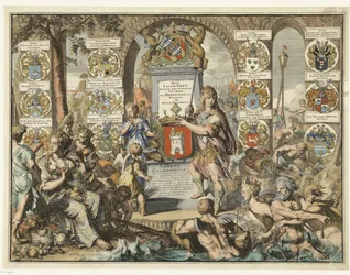 Page de titre Caartboeck van Voorne, 1701