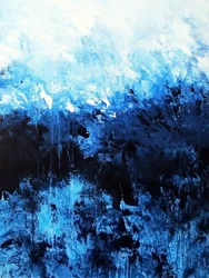 Abstraction bleu profond