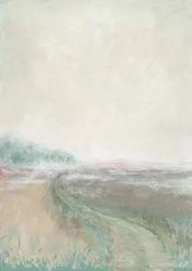 Paysage pastel brumeux