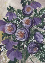Fleurs violettes aux teintes douces