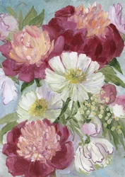 Bouquet de pivoines aux couleurs éclatantes