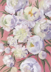 Les pivoines blanches sont en fleur
