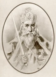 Charlemagne, alias Charles le Grand ou Charles Ier, des Biographies Vivantes des Célèbres Dirigeants