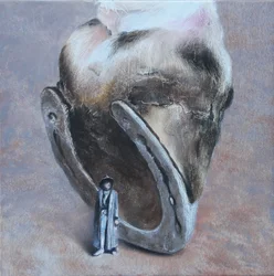 Un pied géant, un petit bonhomme