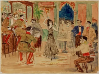 Scène de danse dans un bar