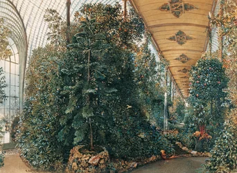 Intérieur de la maison des palmiers du palais de Lednice