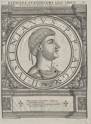 Empereur byzantin Justinien Ier (impression)