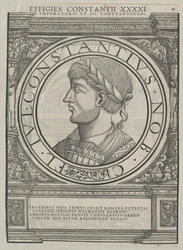 Empereur romain Constance II (impression)