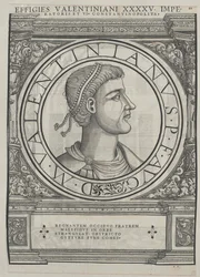 Empereur romain Valentinien II (impression)