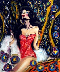Nuit scintillante, 2025 (huile sur toile)