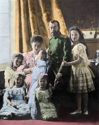 Portrait de famille du Tsar Nicolas II (1868-1918) de Russie - Photographie vers 1904-1905