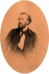 Portrait du poète Yakov Petrovich Polonsky (1820-1898). Photo Albumin