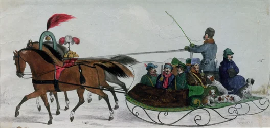Traîneau Tiré par des Chevaux (détail numérique)