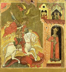 Saint Georges et le Dragon, Ukraine, fin du 16ème siècle