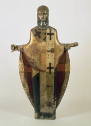 Statue de Saint Nicolas de Mozhaisk, russe, fin du 16ème siècle