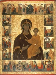 Icône de la Vierge Hodegetria de Smolensk, c.1450