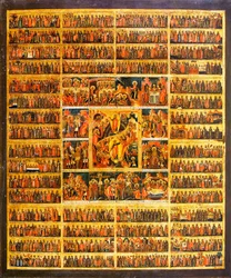 Calendrier annuel avec les scènes de la Passion du Christ, seconde moitié du 19ème siècle
