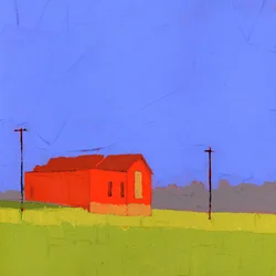 Heure bleue, 2025 (acrylique sur panneau de bois)
