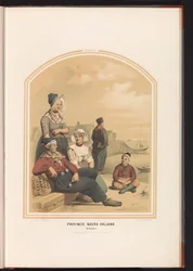 Costume traditionnel de Volendam en Hollande-Septentrionale, 1857