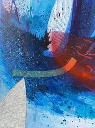 Éclaboussure bleue dynamique