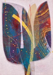 Fleur abstraite aux couleurs vives