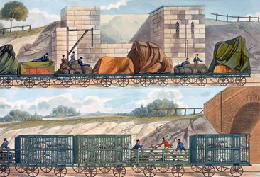 Trains sur le chemin de fer de Liverpool et Manchester, 1832-1833