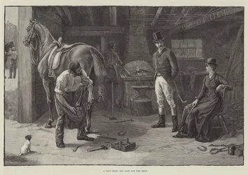 Un fer à cheval perdu, trop tard pour la rencontre