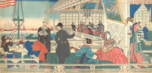 Maison des marchands étrangers à Yokohama, 9e mois, 1861