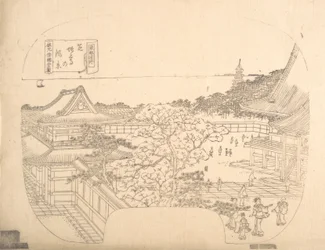 Épreuve de Gravure en Ligne pour Éventail, 19e siècle