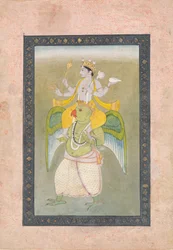 Vishnu sur Garuda, vers 1810-20