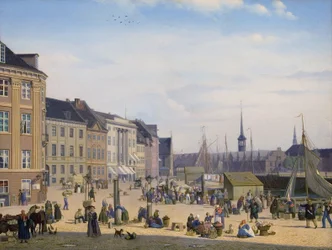 Hojbro Plads, une place de marché à Copenhague