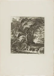 Couple assis dans une clairière